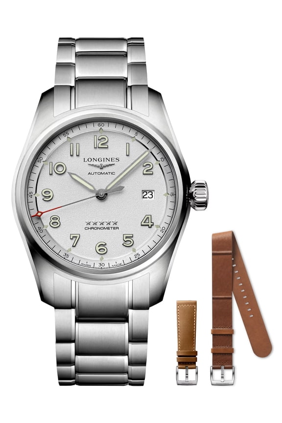 Spirit Prestige Edition Stainless Steel Automatic Silver Dial Men's Watch L38104739