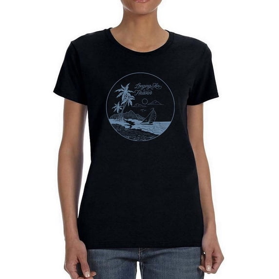Longing For Heaven Boat Shaped T-Shirt Women -Image by Shutterstock, Female Large