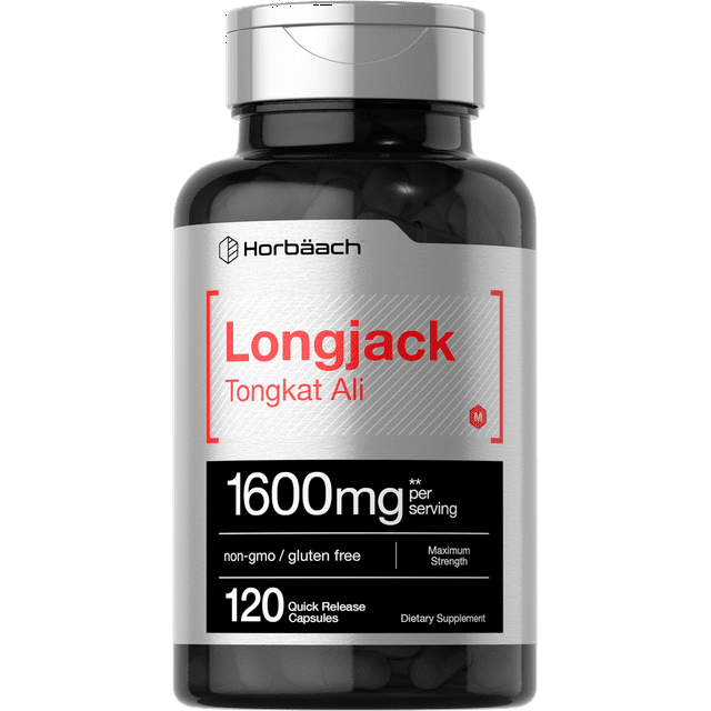 Longjack Tongkat Ali 1600mg 120 Capsules Max Strength Formula by