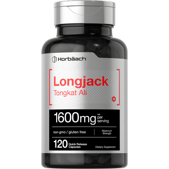 Longjack Tongkat Ali 1600mg | 120 Capsules | Max Strength Formula for Men | by Horbaach