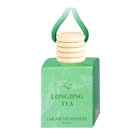 Longjing Tea Scent Hanging Car Air Freshener High Capacity Fresh Diffuser for Vehicle Interior Long Lasting Odor Eliminator Single Pack