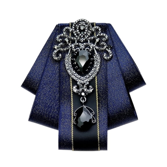 Longlarge Diamond Bow with Adjustable Strap formal Floral Bow Sparkling Rhinestone Groom and Groomsman Accessory Suitable for Weddings formal Even