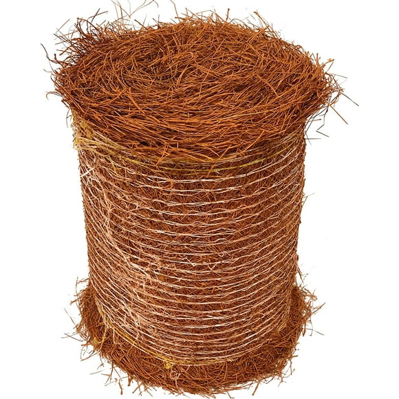 Longleaf Pine Straw Roll for Landscaping - Brown Color UV Resistant - Covers Up to 125 Square Feet