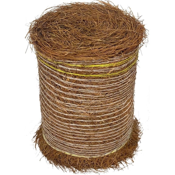 Longleaf Pine Straw Roll for Landscaping, Non-Colored, Organic Natural Ground Cover, Covers Up to 125 Square Feet