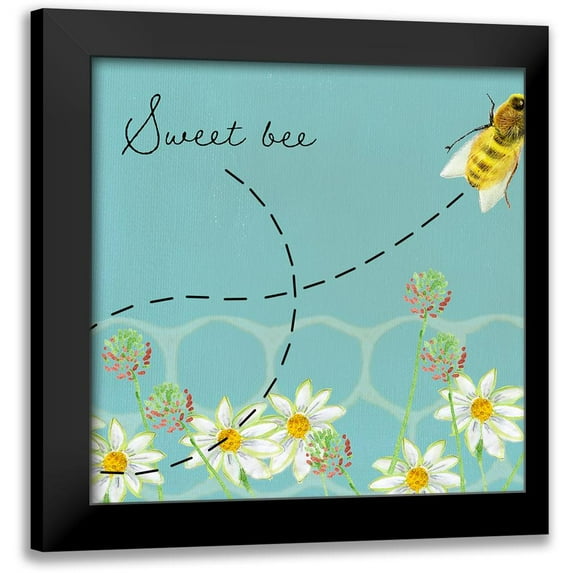 Longley, Alicia 12x12 Black Modern Framed Museum Art Print Titled - Honeybee Hive I