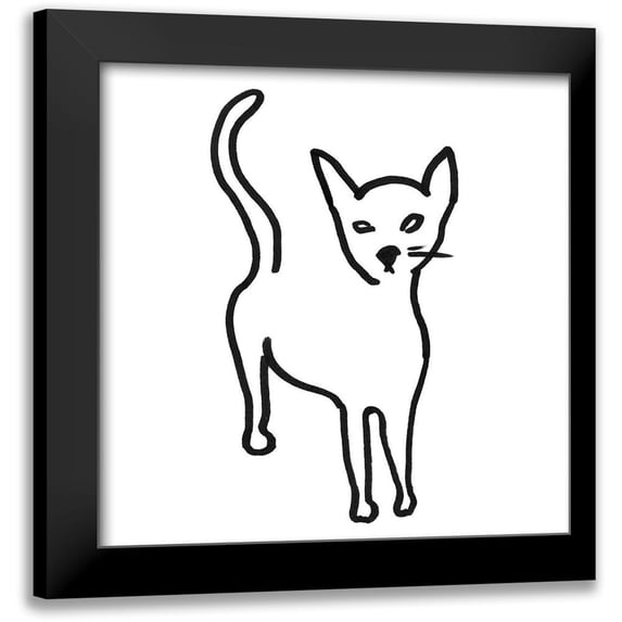 Longley, Alicia 20x20 Black Modern Framed Museum Art Print Titled - Kitteh I