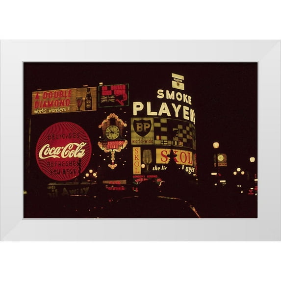 Longley, Carolyn 14x11 White Modern Wood Framed Museum Art Print Titled - London Pavillion 1962 I