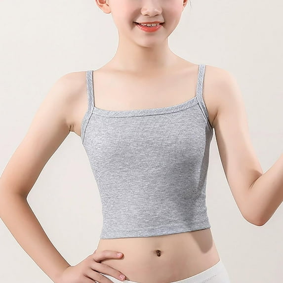 Longline Bralettes for Girls Size 8-12 Stretchy Pullover Lightweight Bras Teens Kids Casual Solid Comfort Wireless Tshirts Underwear Bra