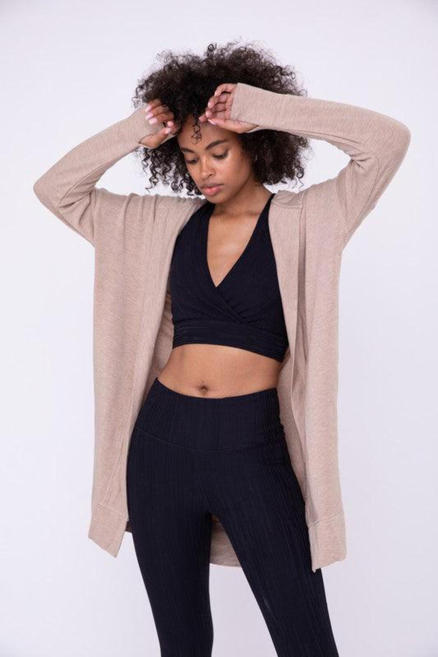 Longline Hooded Cardigan With Pockets Walmart