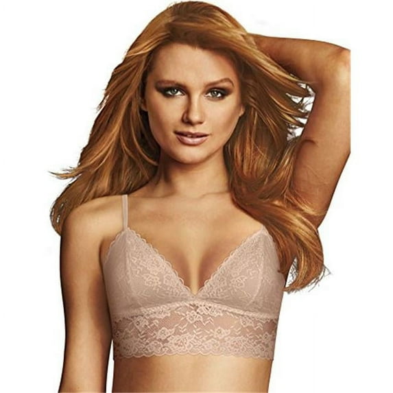 Longline Lace Bralette - Cafe Au Lait - L
