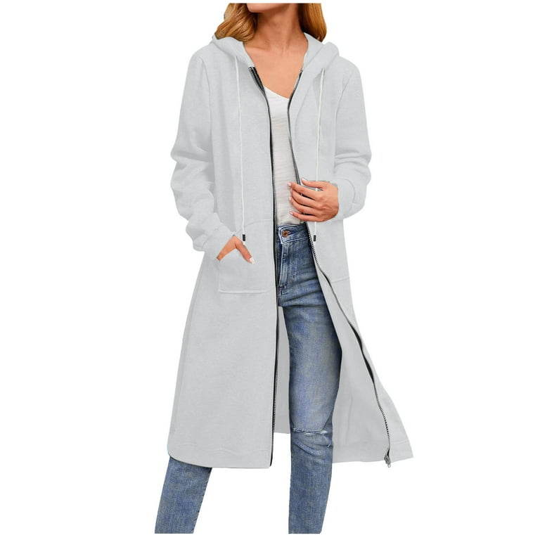Jacket Longline Womens Zip Hoodie Longline Zip Up Hoodie Women