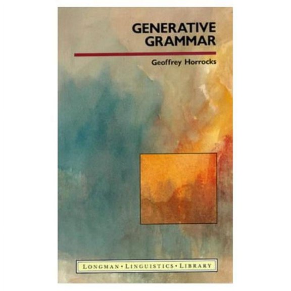 Longman Linguistics Library Generative Grammar, (Paperback)
