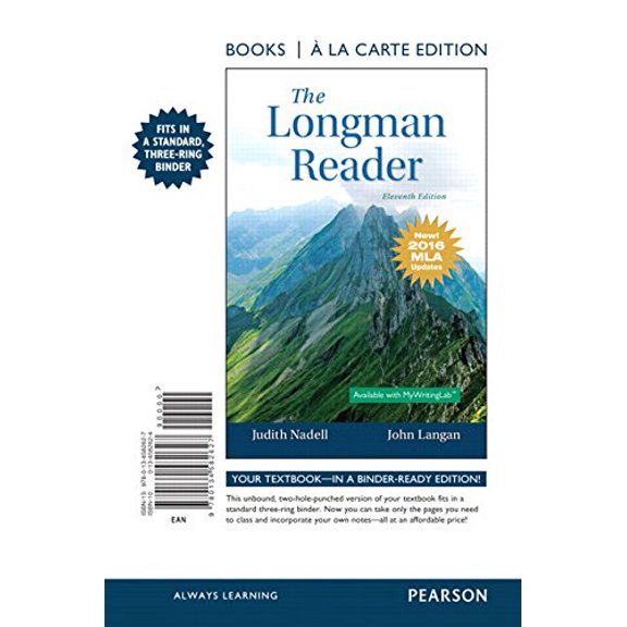 Pre-Owned Longman Reader, The, MLA Update Edition -- Books a la Carte (11th Edition), 9780134582627, 0134582624, Paperback, 11 edition
