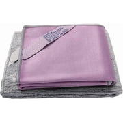 Longmann N rwex Basic Package Window Cleaning Cloth and Enviro Cloth Glass Cloth, Cleaning Cloth, Streaks Schatches Free Purple 1 Pack, Grey 1 Pack