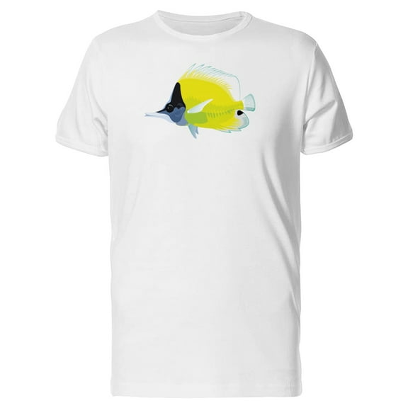 Longnose Yellow Butterflyfish T-Shirt Men -Image by Shutterstock, Male Medium