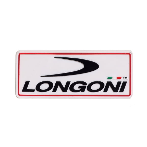 Longoni 3D Logo Patch Molded Hook & Loop Patch for Clothing, Billiard Cue Cases & Bags 8.5 2.5 cm