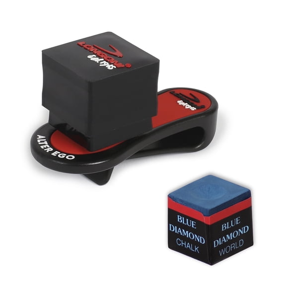 Longoni Alter Ego Billiard Pool Cue Chalk Holder - 1 Blue Diamond Chalk Included