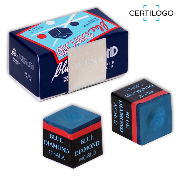 Longoni BLUE DIAMOND Billiard Chalk Brand New 2020 w/Certilogo protection 2 cubes per box