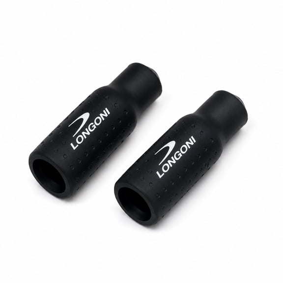 Longoni Billiard Cue Tip Rubber Protector Cover Black 2-pack for 11.8-12.8 mm tips