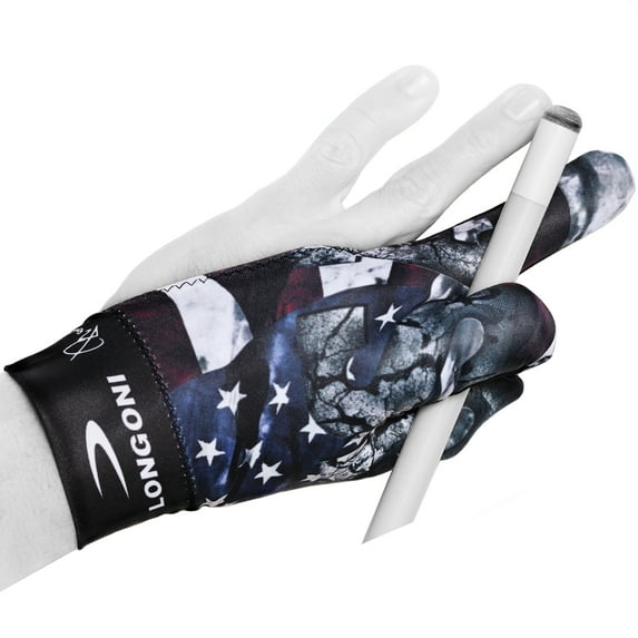 Longoni Billiard Pool Cue Glove Fancy Flag 4 for Left hand