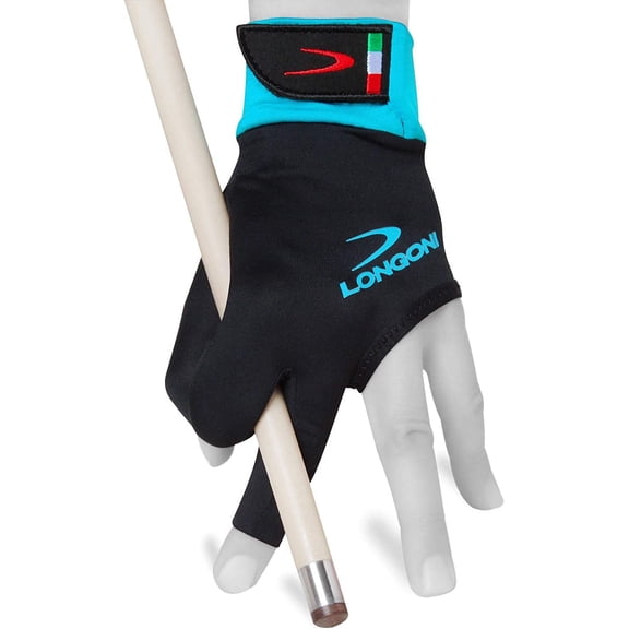 Longoni Sultan 2.0 Billiard Pool Cue Glove - for Left or Right Hand - Black