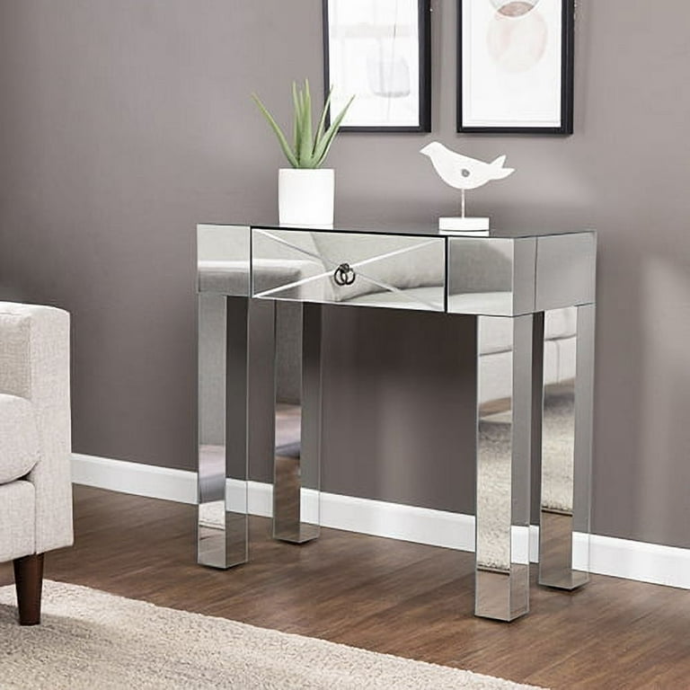 Glam mirrored console on sale table