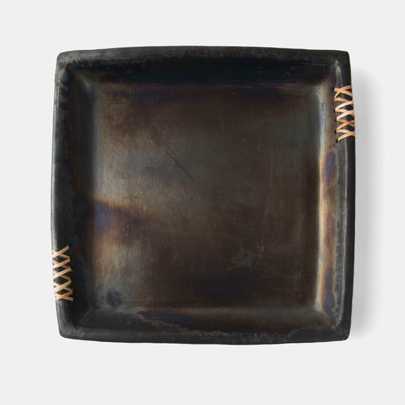 Longpi Black Clay Square Tray
