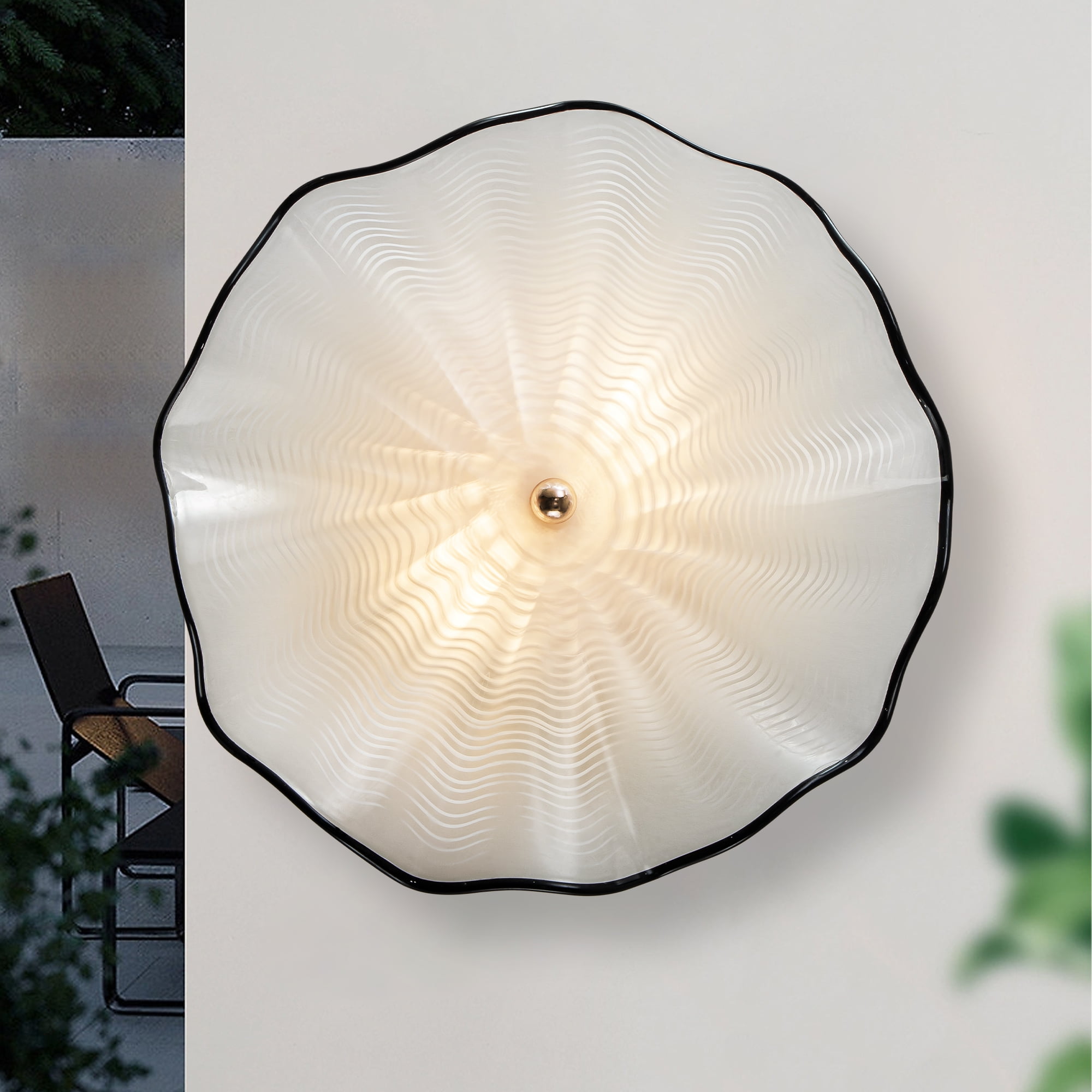 XUEYING Hummingbird Stained Glass Panel Three Monkey Metal Wall