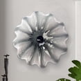 thumbnail image 1 of Longree 1PC Modern Hand Blown Gass Wall Art Platter, 12 Inch Diameter, Light Gray, 1 of 7