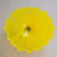 thumbnail image 1 of Longree 1PC Modern Hand Blown Gass Wall Art Platter, 12 Inch Diameter, Yellow Accent, 1 of 8