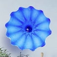 thumbnail image 1 of Longree Handcrafted Glass Wall Decor 12" Blue Art Glass Sculpture Murano-Inspired Decorative Plate for Gallery Wall, Office & Coastal Home, 1 of 8