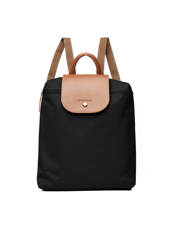 Classic Rolltop Backpack – Lightweight Foldable Daypack for City Walks and Trips - Black
