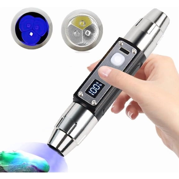 Longwave & Midwave & Shortwave UV Light Flashlight 254nm 310nm 365nm Minerals Phosphor Detector UVA UVB UVC Blacklight Jade Detection White LED Torch Lamp$$Tools & Hardware Other