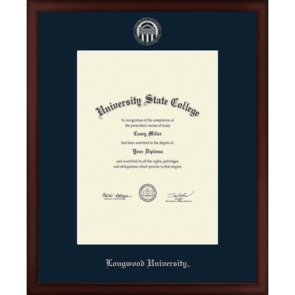 Longwood University Diploma Frame, Document Size 13.5" x 18.5"