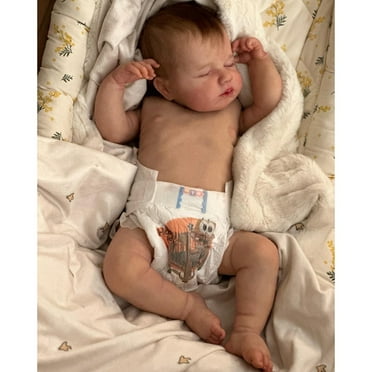 Lonian Newborn Baby Poseable Doll, Silicone 22"