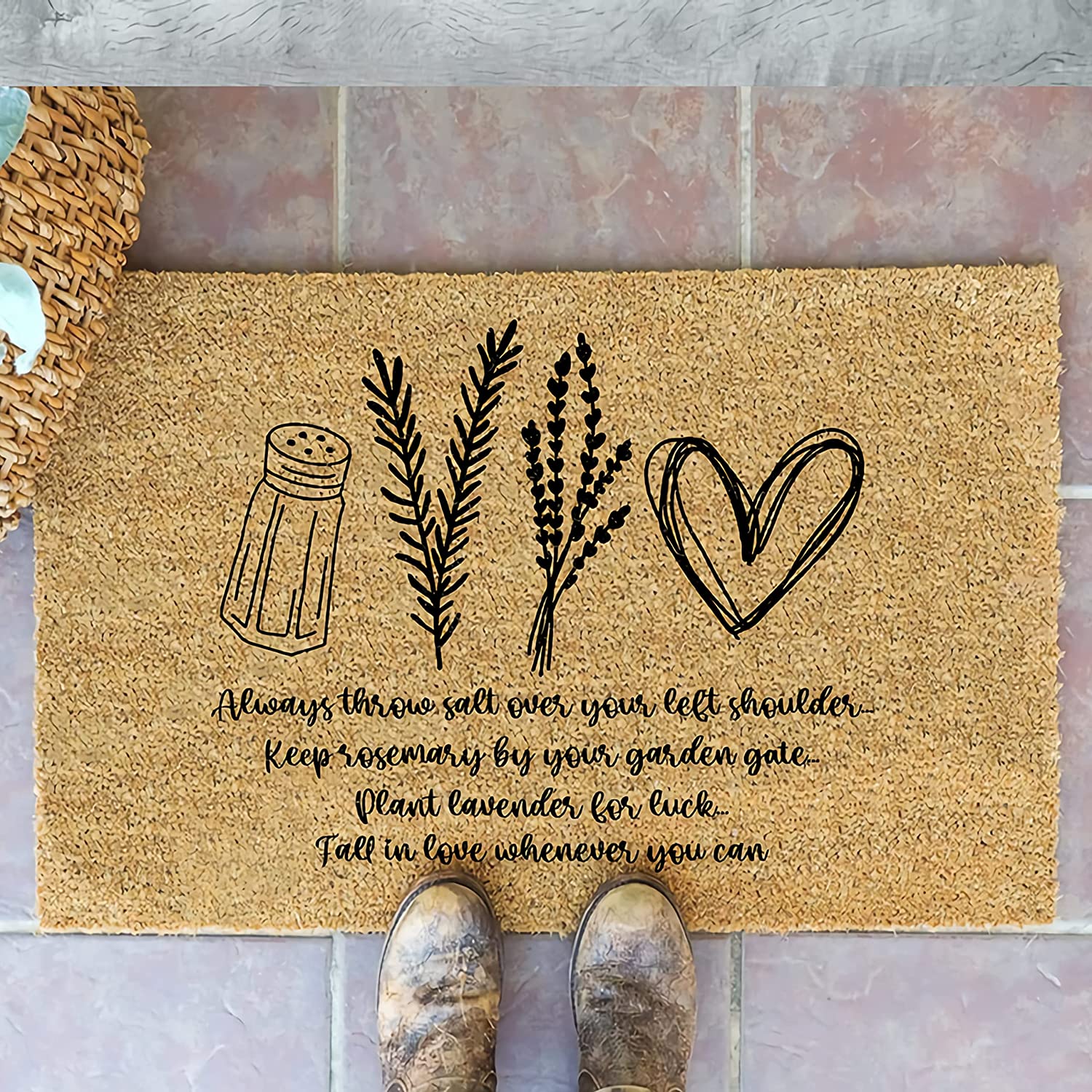 Lonkogqi Door Mats Practical Magic Doormat Always Throw Salt