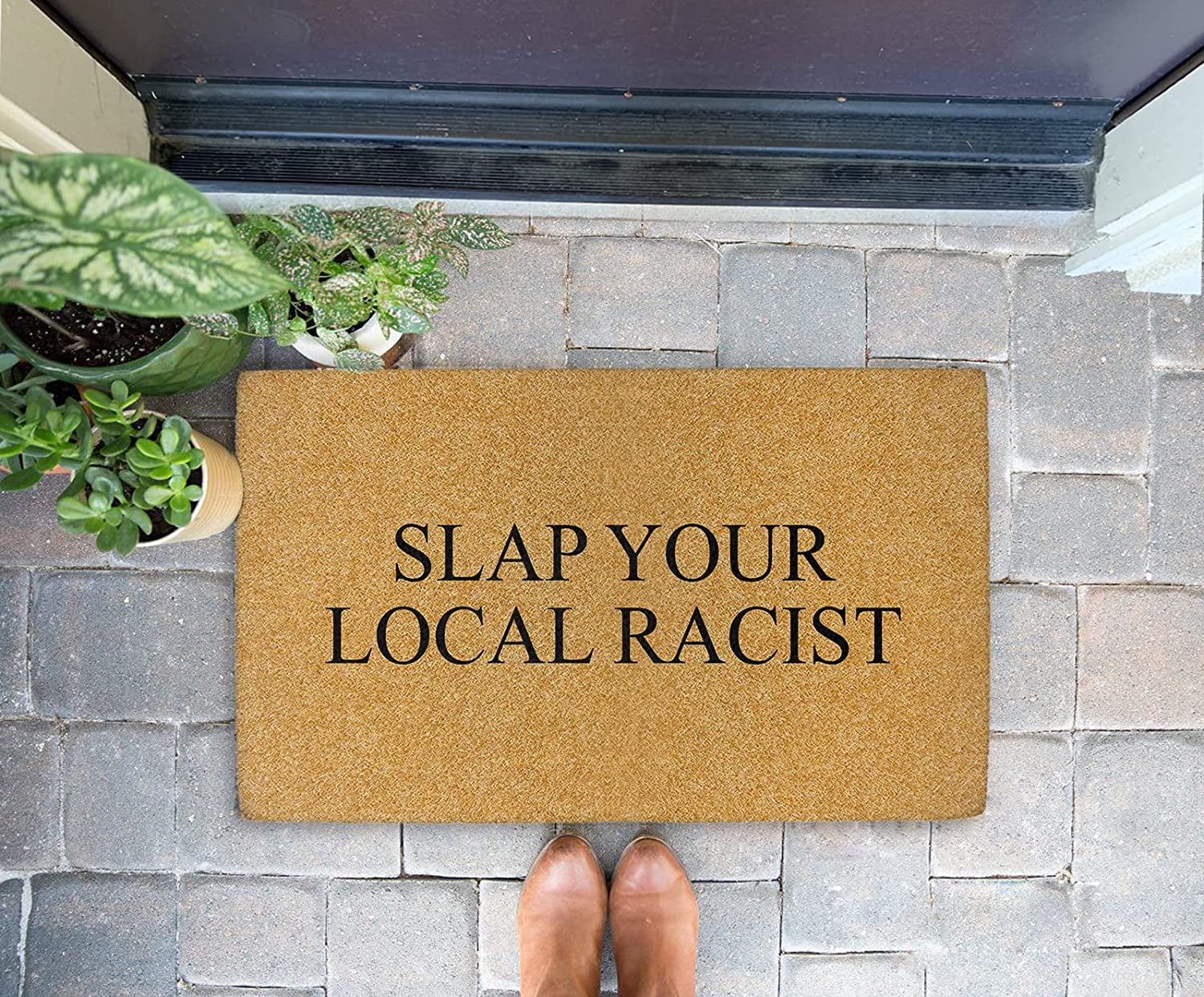 Lonkogqi Door Mats Slap Your Local Racist Doormat Anti Racism
