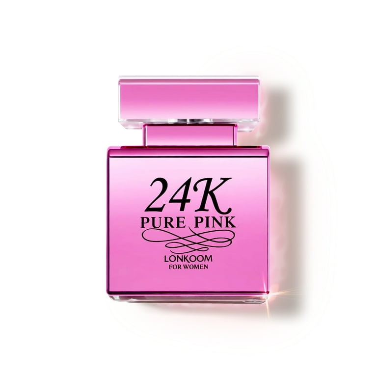 Lonkoom 24K Pure Pink Perfume for Women, Sweet Floral Fruity