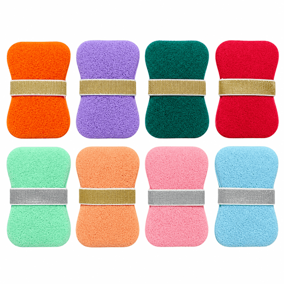 Lonmuju Sponge Soap Saver Pouch, Mesh Bath Scrubber for Bar Soap, 8 Count