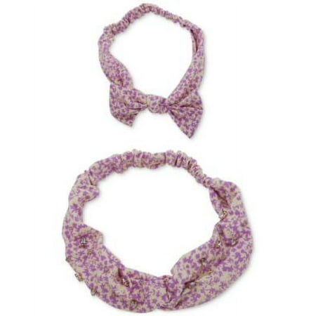 Lonna & Lilly Gold-Tone 2-Pc. Set Crystal Mommy & Mini Printed Headbands