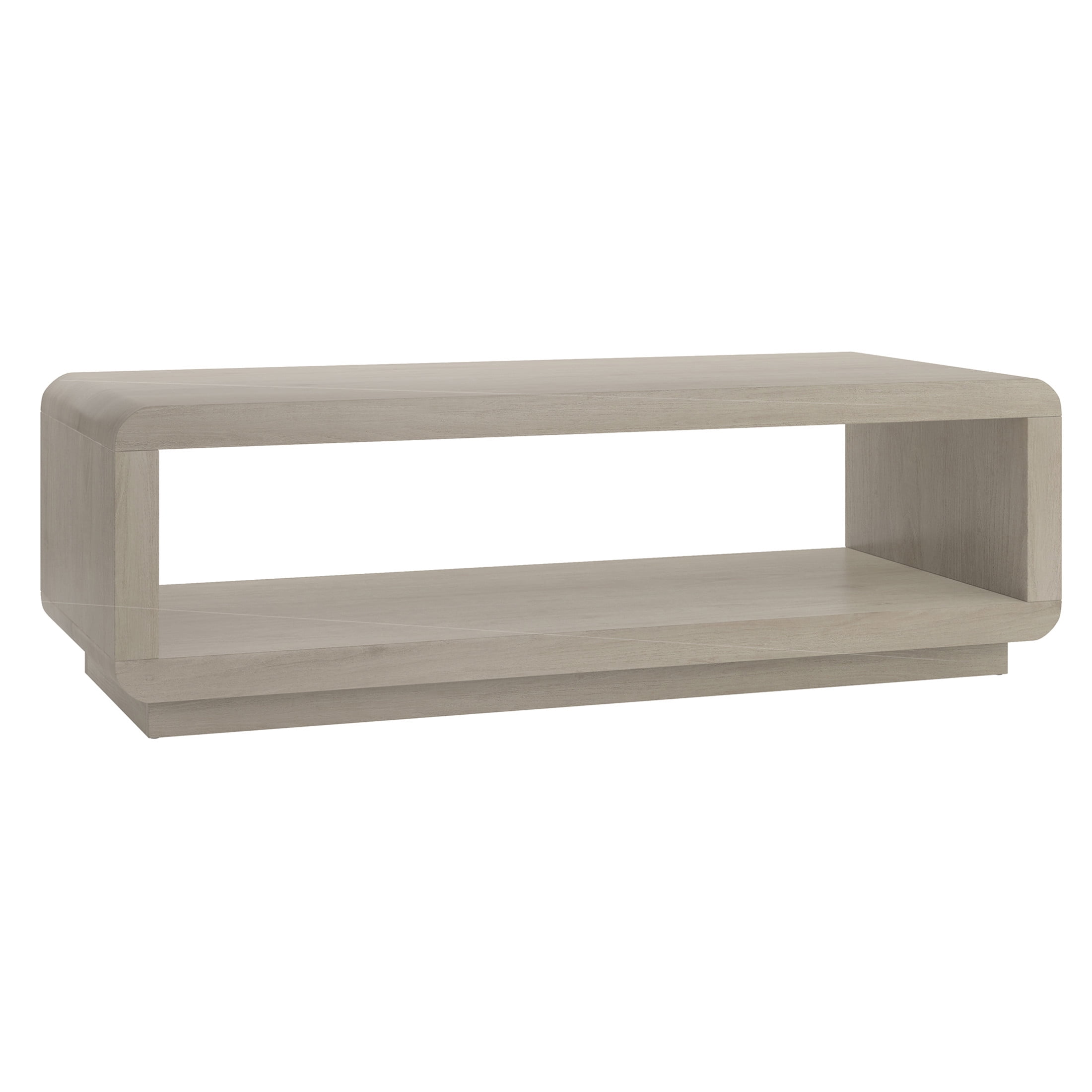 Evelyn&Zoe Modern/Contemporary 47.25" Wide Alder White Coffee Table