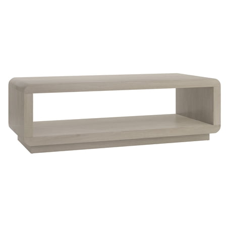 Evelyn&Zoe Modern/Contemporary 47.25" Wide Alder White Coffee Table