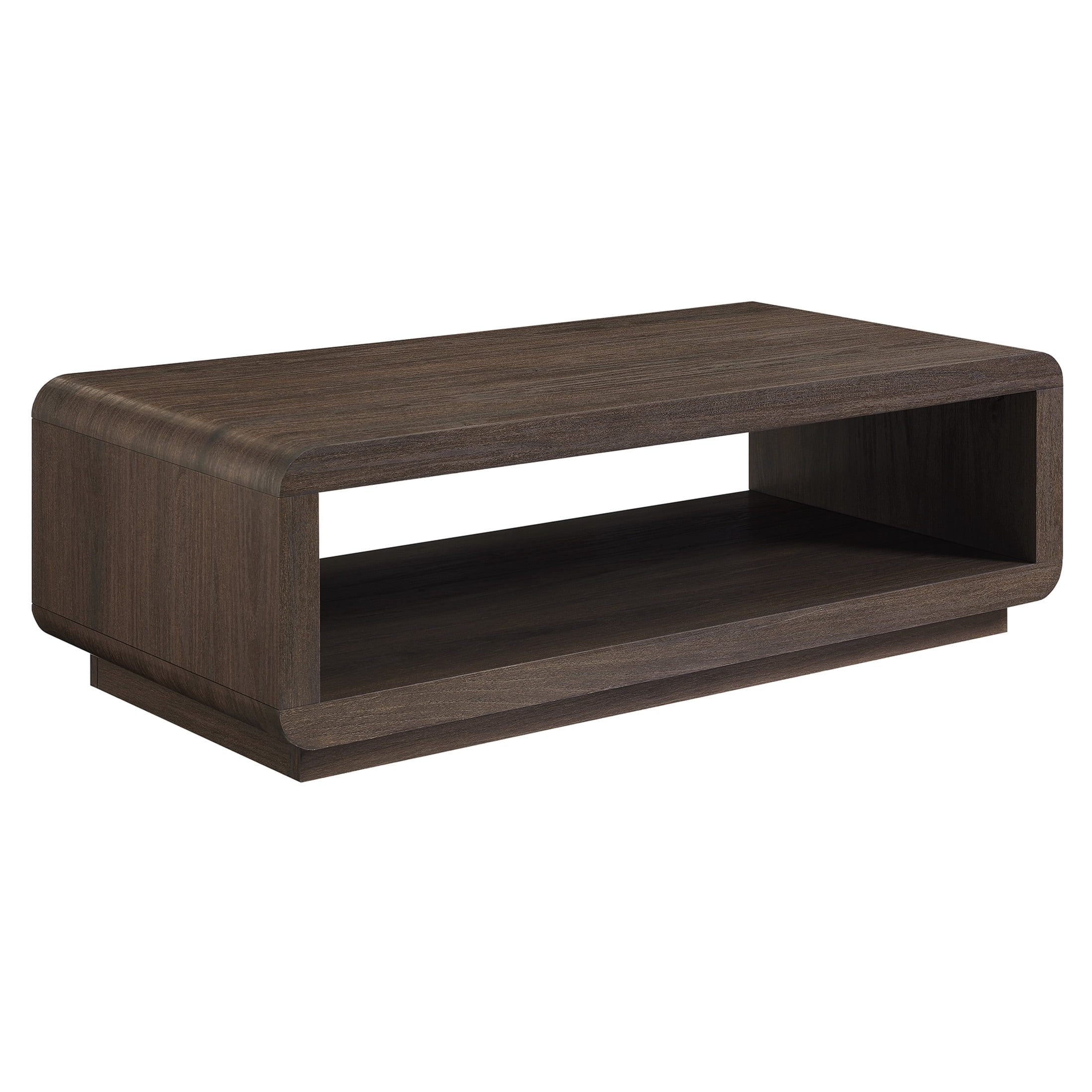 Evelyn&Zoe Modern/Contemporary 47.25" Wide Brown Oak Coffee Table