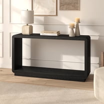 Lonni 55" Rectangular Console Table in Black Grain
