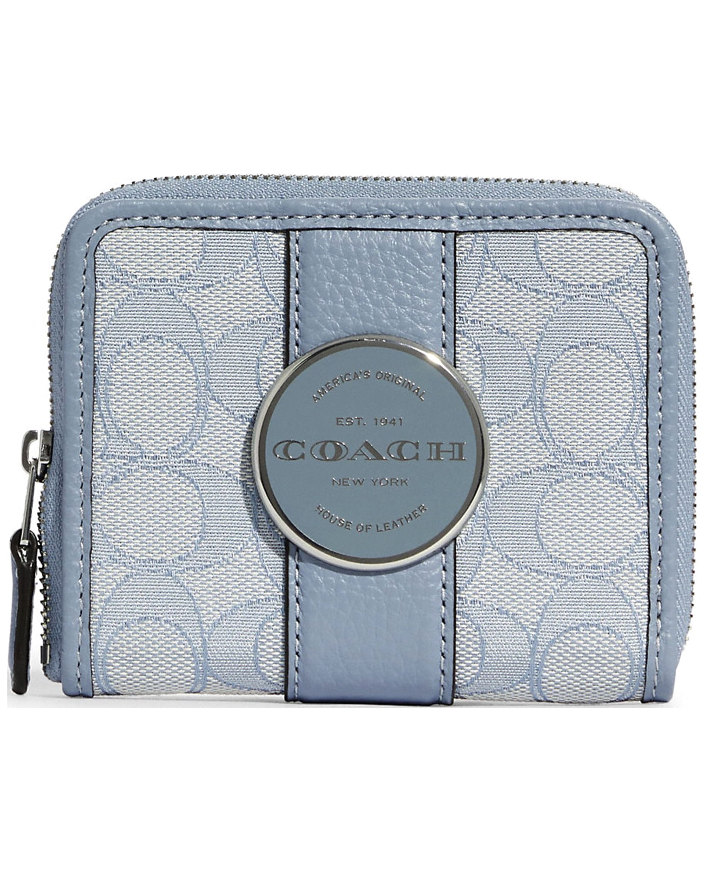 Lonnie Small Zip Around Wallet In Signature Jacquard (Marble