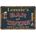 thumbnail image 1 of Lonnie's Green Bar & Tavern Rustic Sign 16 x 24 Matte Finish Metal 116240047657, 1 of 1