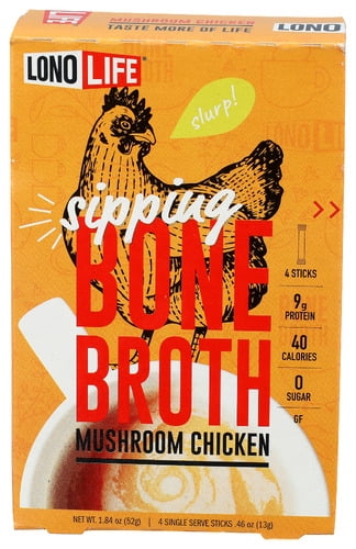 Lonolife Broth Mushroom Chicken Bone 4-Pack (Pack of 6)