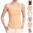 thumbnail image 1 of Lonomox Women's Crew Neck Seamless Tank Tops Basic Sleeveless Layering Undershirt Solid Color Inner Shirts for Daily Wear, 1 of 6