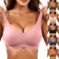 thumbnail image 1 of Lonomox Womens Ice Silk Seamless Sports Bras Wireless Push-Up Support Yoga Running Workout Bras, 1 of 2