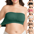 thumbnail image 1 of Lonomox Womens Plus Size Strapless Bras Wireless Push Up Bandeau Bras Solid Color Tube Tops, 1 of 6